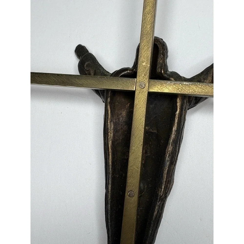 Brass Risen Christ Crucifix Cross 10
